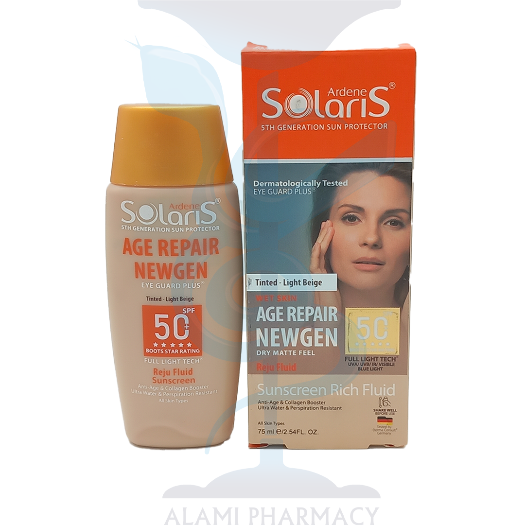 ضدآفتاب و ضد چروک فلوئید Spf 50 بژروشن آردن سولاریس