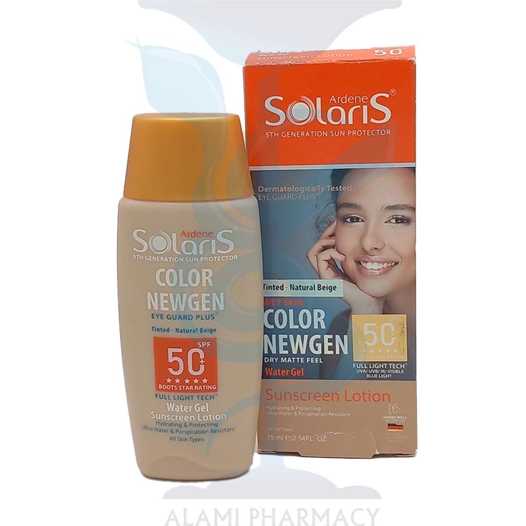 فلوئید ضد آفتاب فاقد چربی بژ طبیعی کالر نیوژن آردن سولاریس Spf 50 حجم 75 میل مناسب انواع پوست