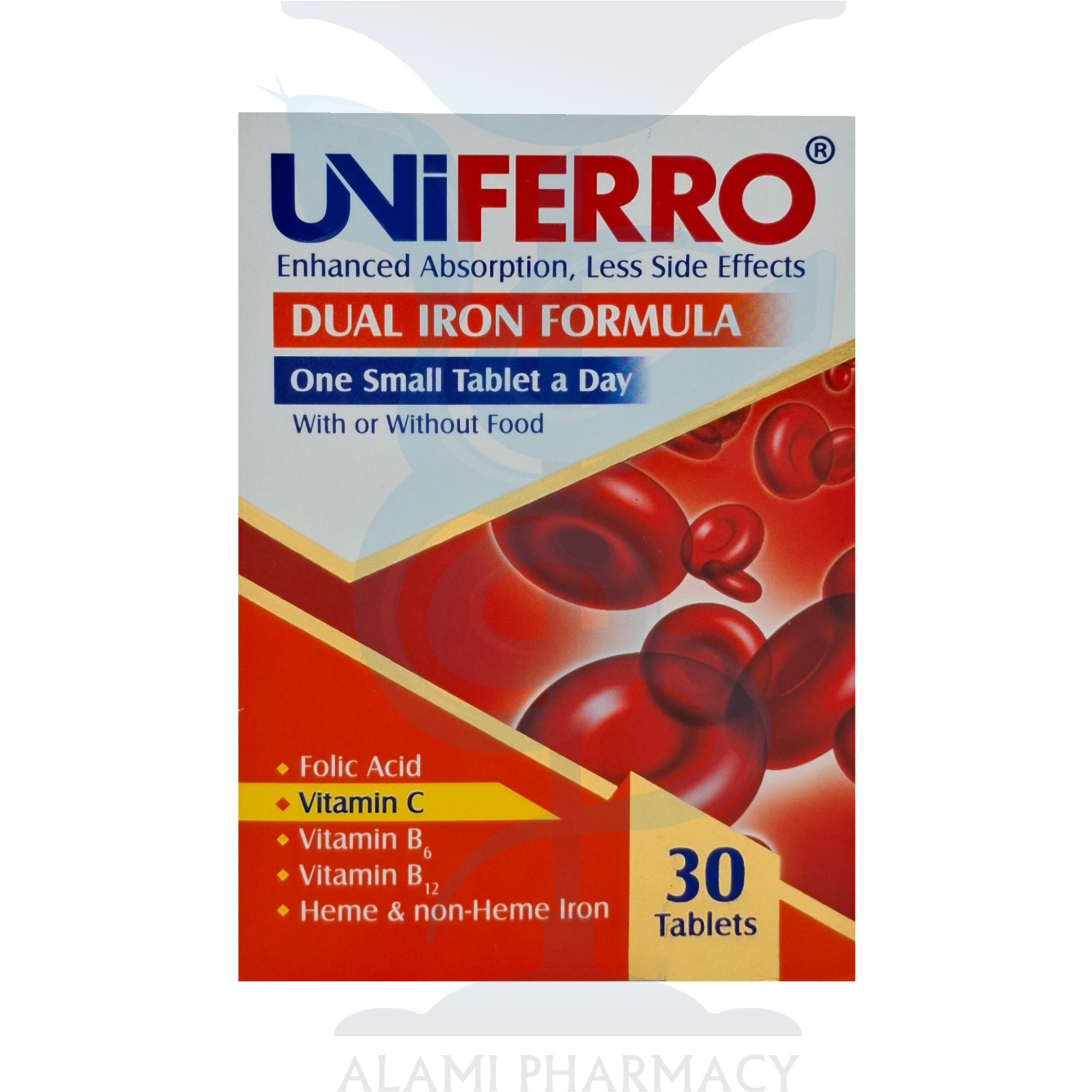 قرص یونی فرو ابیان دارو بسته 30 عددی