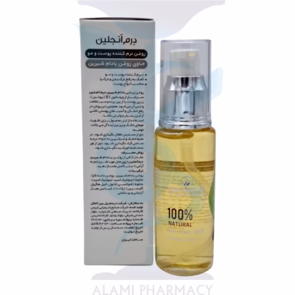 روغن بادام شیرین درم انجلین نرم کننده پوست و مو حجم 60 میل