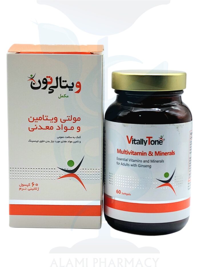 کپسول ژلاتینی نرم مولتی ویتامین مینرال ویتالی تون بسته 60 عددی - Image 1